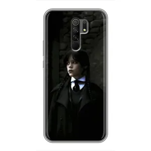 Чехол с дизайном Венздей 2 на Xiaomi Redmi 9 (Темный стиль Уэнздей)