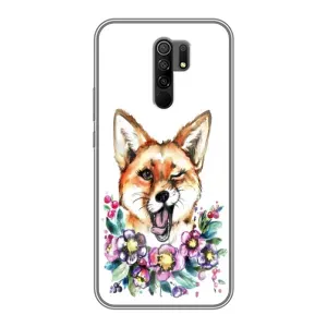 Чехлы с картинкой Лисички для Xiaomi Redmi 9 (VPrint) (Веселая лисичка)