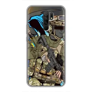 Чехлы с картинкой ЗСУ для Xiaomi Redmi 9 (AlphaPrint) (Воин ВСУ)
