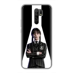 Чехлы Венсдей на Xiaomi Redmi 9 Уэнсдей (AlphaPrint) (W-Wednesday)