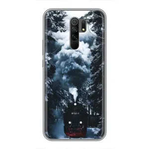 Новогодние, Праздничные Чехлы для Xiaomi Redmi 9 - 2024 год (Зимний поезд)