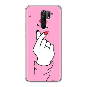 Чехол с принтом для Xiaomi Redmi 9 (AlphaPrint - Знак сердечка)