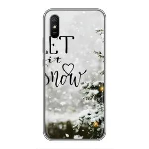 Новогодние, Праздничные Чехлы для Xiaomi Redmi 9A - 2024 год (Let it snow)