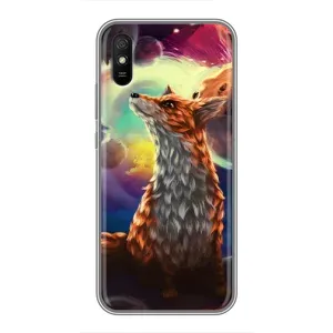 Чехлы с картинкой Лисички для Xiaomi Redmi 9A (VPrint) (Лисица в космосе)