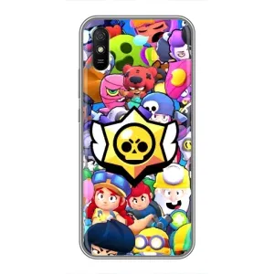 Чехол для Xiaomi Redmi 9A Бравл Старс (VPrint) (Лого Brawl Stars)