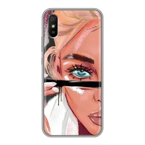 Чехол с печатью для Xiaomi Redmi 9A - (Мода) (AlphaPrint) (Макияж)