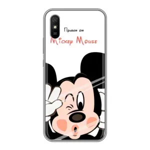 Эксклюзивный чехол для Xiaomi Redmi 9A (AlphaPrint - Мультяшные) (Маус Микки)