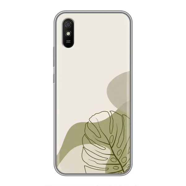 Чехол с принтом «Зеленая монстера дизайн» для Xiaomi Redmi 9A