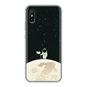 Космические Чехлы для Редми 9А (VPrint) (На луне)