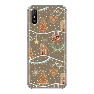 Новогодние, Праздничные Чехлы для Xiaomi Redmi 9A - 2024 год (Новогодние пряники)