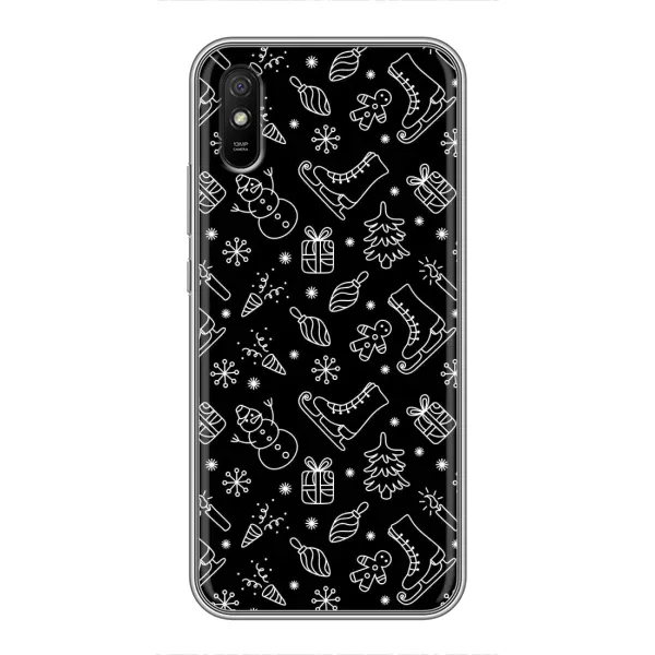 Чехол с принтом «Новогодний фон» для Xiaomi Redmi 9A Чехол с принтом «Новогодний фон» для Xiaomi Redmi 9A