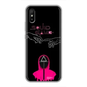 Чехол Гра в кальмара для Xiaomi Redmi 9A (Минимализм Игра кальмара)