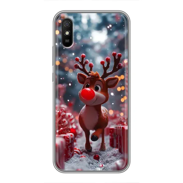 Чехол с принтом «Олень среди подарков» для Xiaomi Redmi 9A