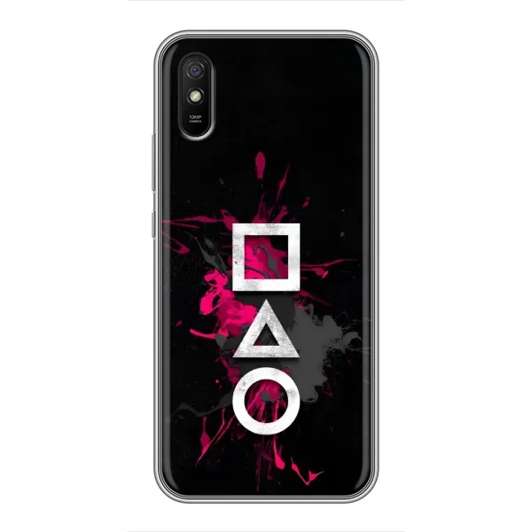 Чехол с принтом «Символы Игра кальмара» для Xiaomi Redmi 9A Чехол с принтом «Символы Игра кальмара» для Xiaomi Redmi 9A