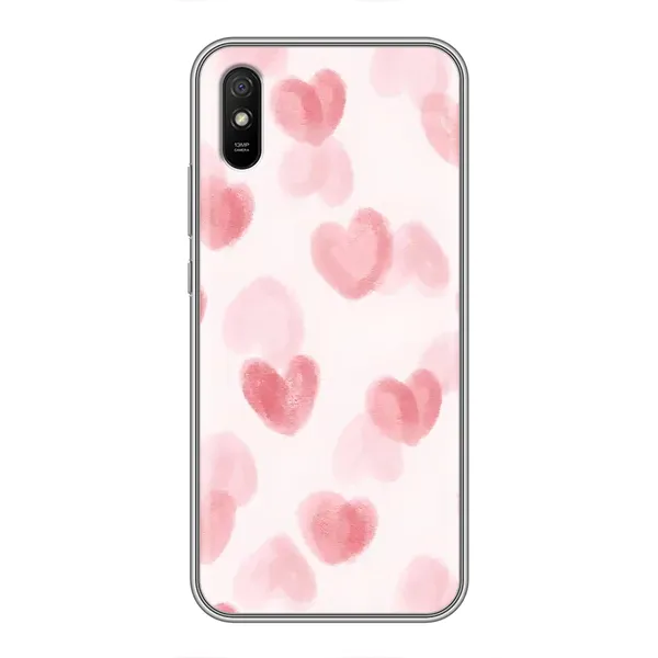 Чехол с принтом «Розовые сердечки» для Xiaomi Redmi 9A Чехол с принтом «Розовые сердечки» для Xiaomi Redmi 9A