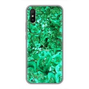 Мраморный чехол на Xiaomi Redmi 9A (VPrint) (Салатный Мрамор)
