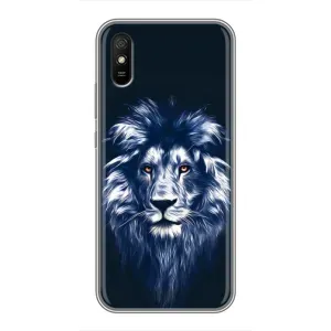Чехол со Львом для Xiaomi Redmi 9A (VPrint) (Синий Лев)