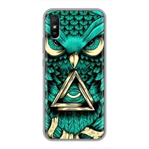 Чехол с птицами на Xiaomi Redmi 9A (VPrint) (Сова с глазом)