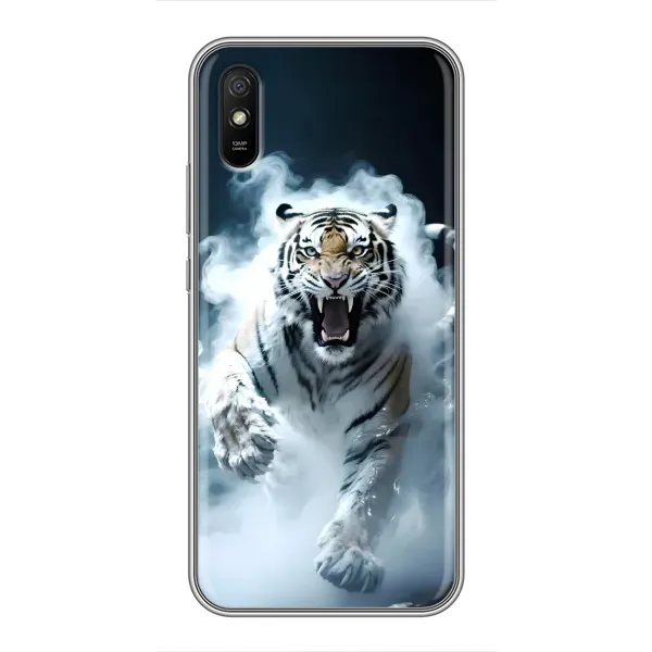 Чехол с принтом «Белый тигр в дыму» для Xiaomi Redmi 9A
