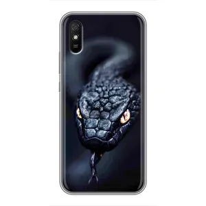Чехол с картинкой «Хищники» для Xiaomi Redmi 9A (Черная змея)
