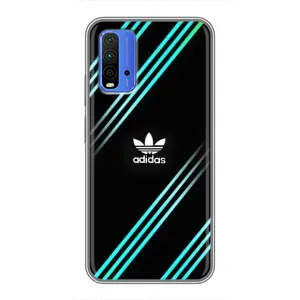 Чохли Адидас для Xiaomi Redmi 9T (AlphaPrint) (Адідас з полосами)