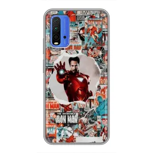 Чохли з героями Марвел Xiaomi Redmi 9T (VPrint) (Айронмен)