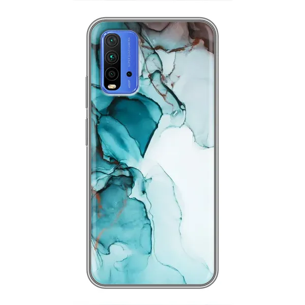 Чохол з принтом «Бірюзовий мрамор» для Xiaomi Redmi 9T