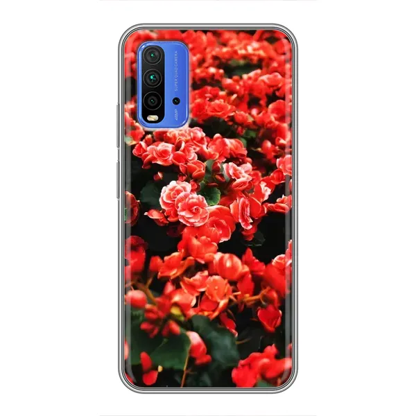 Чехол с принтом «Цветы красные» для Xiaomi Redmi 9T Чехол с принтом «Цветы красные» для Xiaomi Redmi 9T