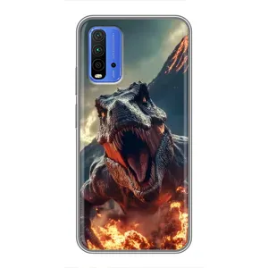 Чохол з принтом «Вогняний динозавр» для Xiaomi Redmi 9T