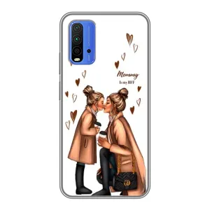 Чохол з друком для Xiaomi Redmi 9T - (Мама з дитинкою) (AlphaPrint) (Донька і мама)