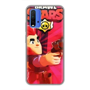 Чехол для Xiaomi Redmi 9T Бравл Старс (VPrint) (Дуелянт Кольт)