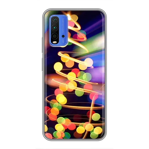 Чехол с принтом «Елка с гирлянд» для Xiaomi Redmi 9T