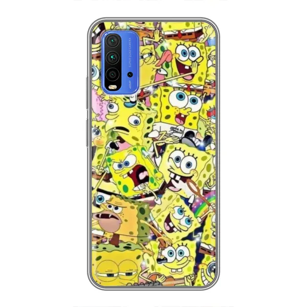 Чохол з принтом «Емоції Спан Боба» для Xiaomi Redmi 9T