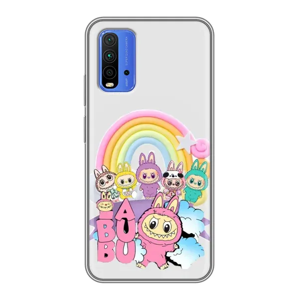 Чохол з принтом «Фон Лабубу» для Xiaomi Redmi 9T