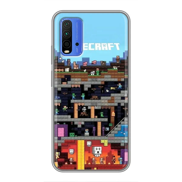Чехол с принтом «фон Minecraft» для Xiaomi Redmi 9T Чехол с принтом «фон Minecraft» для Xiaomi Redmi 9T
