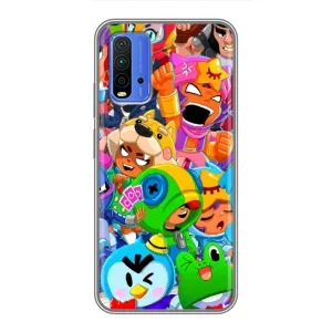 Чехол для Xiaomi Redmi 9T Бравл Старс (VPrint) (Герої Бравл Старс)