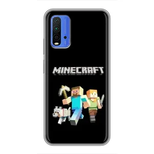 Чохол Майнкрафт на Xiaomi Redmi 9T (AlphaPrint) Minecraft (герої Minecraft)
