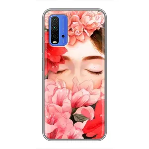Чехлы (ART) Цветы на Xiaomi Redmi 9T (VPrint) (Очі в квітах)