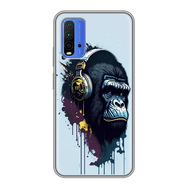 Чохол з принтом «Горила в навушниках» для Xiaomi Redmi 9T