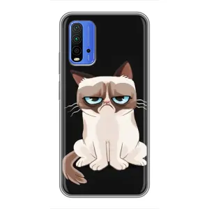 Чохол з принтом для Xiaomi Redmi 9T (AlphaPrint) Модні коти (Сумний кіт)