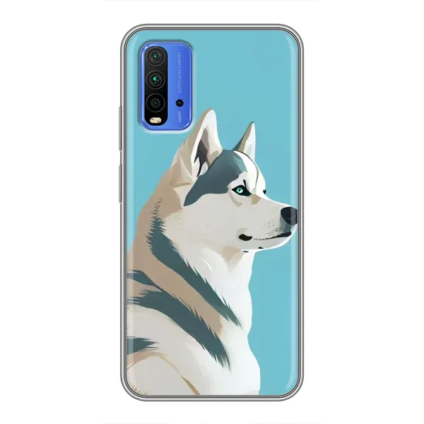 Чохол з принтом «Хаскі арт» для Xiaomi Redmi 9T