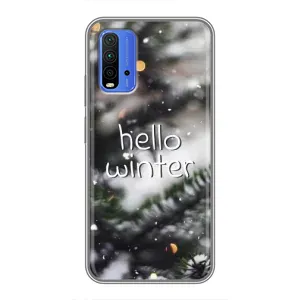 Новорічні, Святкові Чохли для Xiaomi Redmi 9T - 2024 год (Hello winter)