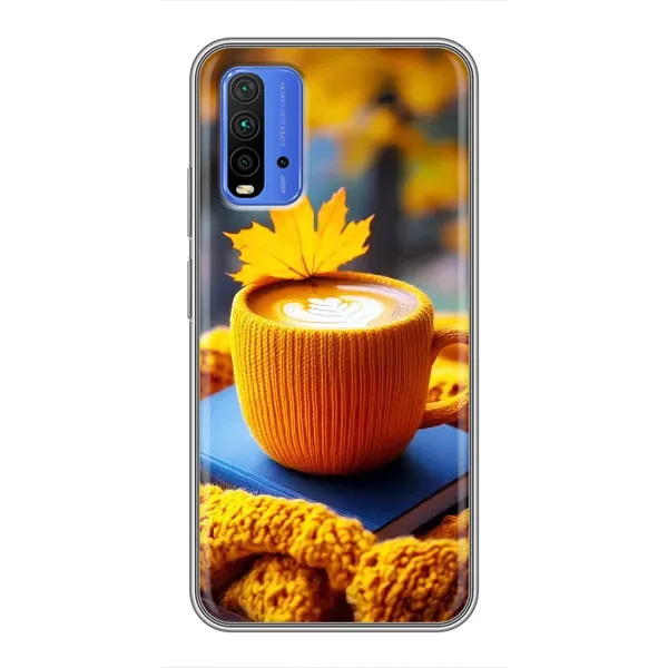 Чохол з принтом «Кава на жовтому пледі» для Xiaomi Redmi 9T