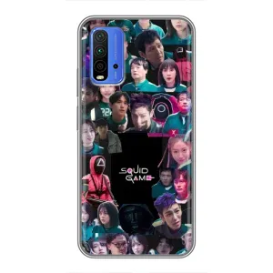Чохол Гра в кальмара для Xiaomi Redmi 9T (Колаж Гра кальмара)