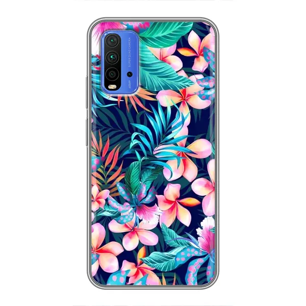 Чохол з принтом «Мальовничі квіти» для Xiaomi Redmi 9T