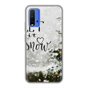 Новорічні, Святкові Чохли для Xiaomi Redmi 9T - 2024 год (Let it snow)