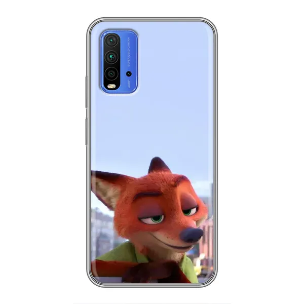 Чохол з принтом «Лис Нік» для Xiaomi Redmi 9T