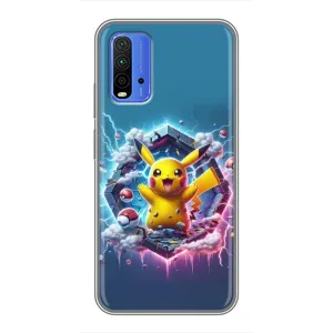 Чохол з Пікачу на Xiaomi Redmi 9T (Лого Пікачу)