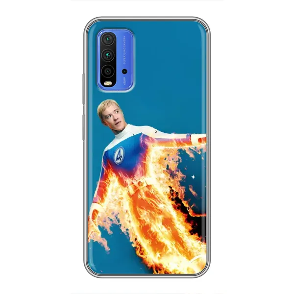 Чохол з принтом «Людина-факел у вогні» для Xiaomi Redmi 9T