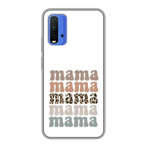 Чохол з принтом «Текстовий колаж мама» для Xiaomi Redmi 9T